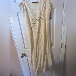 Spaghetti strap linen sun dress, size 14.